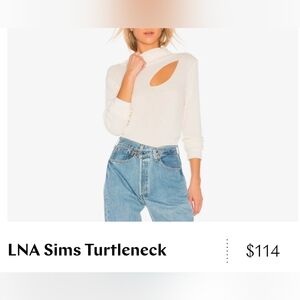 LNA White Sims Turtleneck